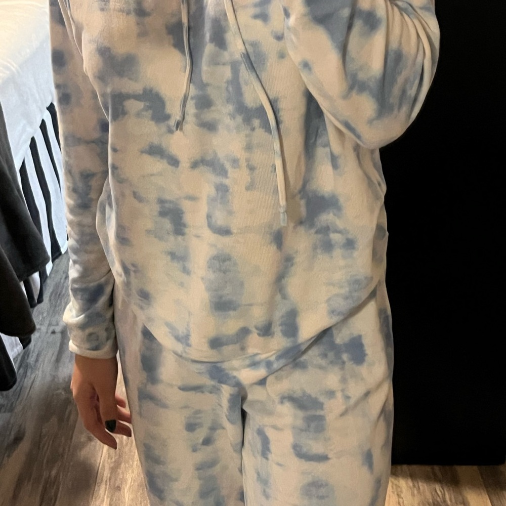 pj set. white and blue, forever, very comfortable